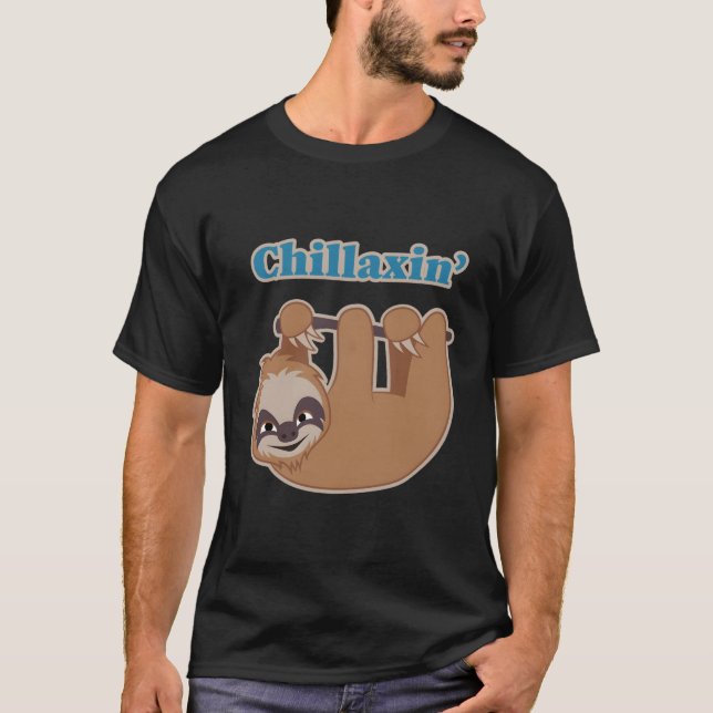 T-shirt Parcelle De Dessin De Chillaxin Suspendue Dans Un  (Devant)