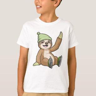 T-shirt Parcelle de patin à glace avec patins à glace