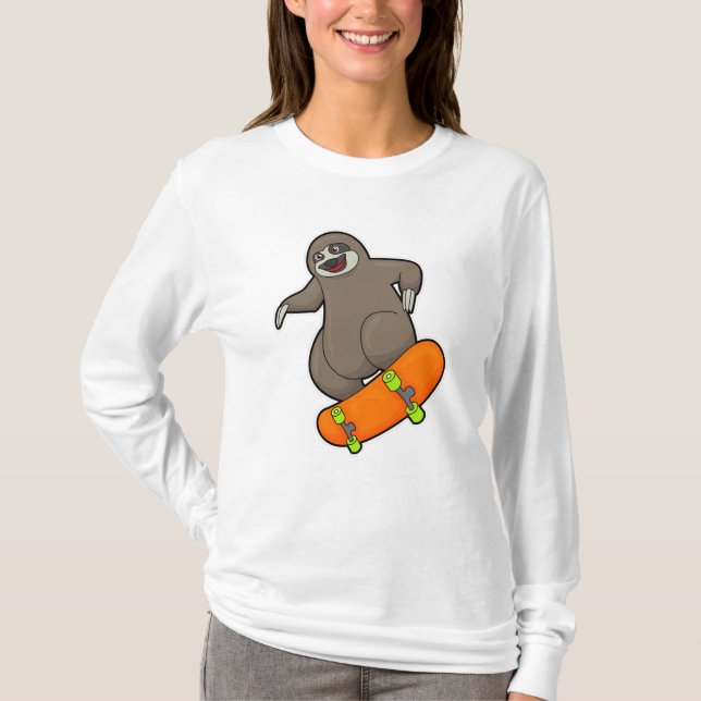 T-shirt Parcelle en skate avec skateboard (Devant)