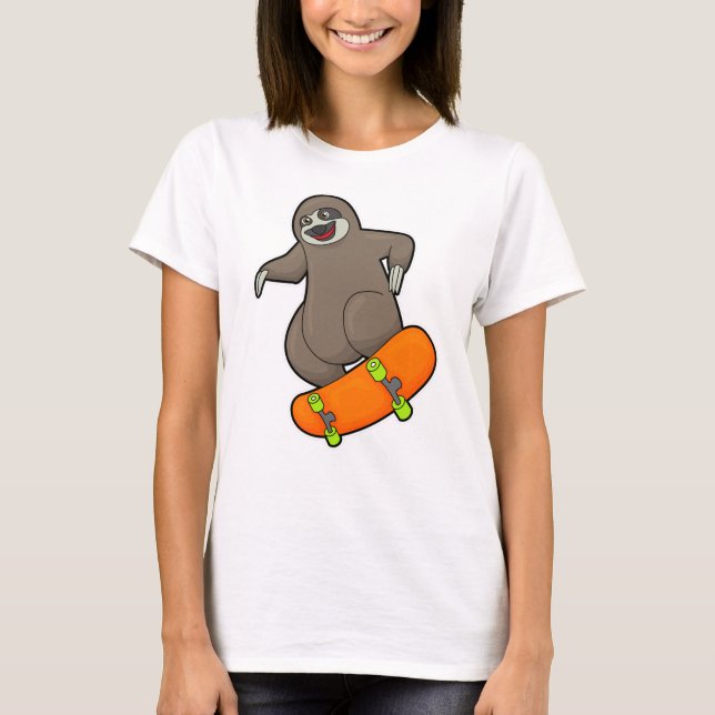 T-shirt Parcelle en skate avec skateboard (Devant)