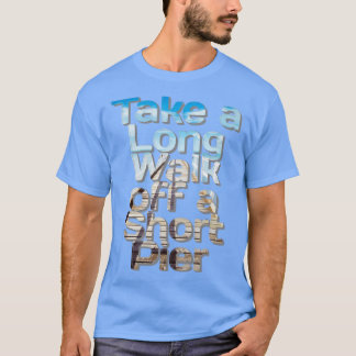 T-shirt Parcourez une longue promenade au large d'une jeté