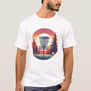 T-shirt Parcours de golf Pixel Art Disk