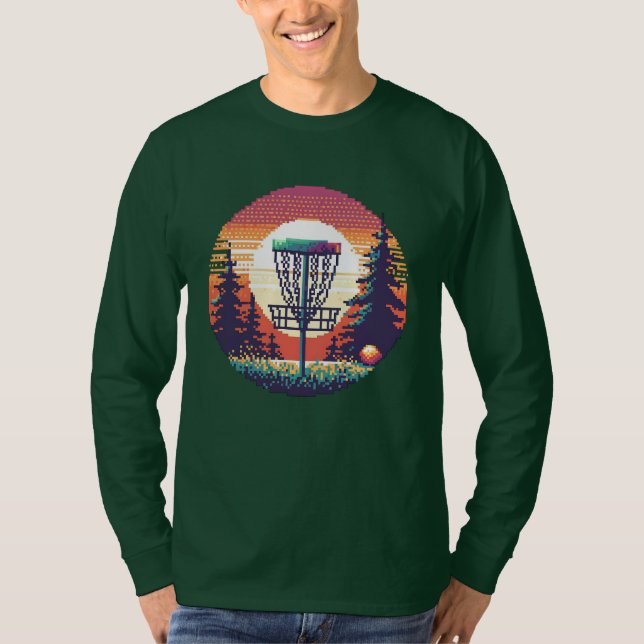 T-shirt Parcours de golf Pixel Art Disk (Devant)