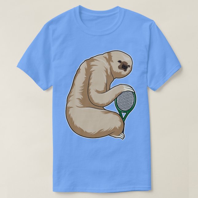 T-shirt Parcours de tennis avec raquette de tennis (Design devant)