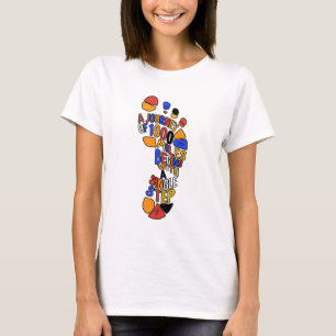 T-shirt Parcours d'empreintes colorées