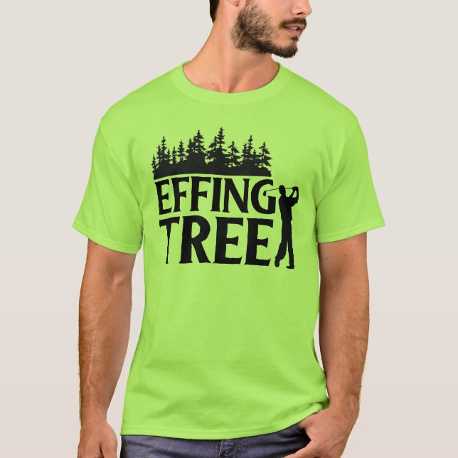 T-shirt Parcours d'obstacles : Arbres contre Golfer (Devant)