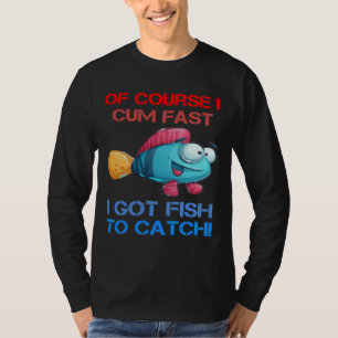 T-shirt Parcours Je Viens Rapidement J'Ai Du Poisson Pour 
