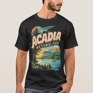 T-shirt Parcs nationaux d'Acadia Nature Randonnée avec nou