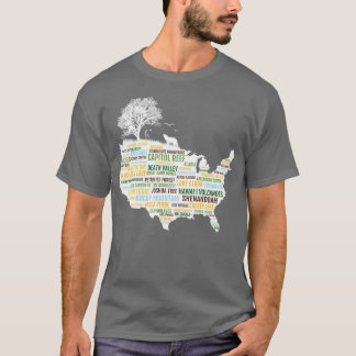 T-shirt Parcs nationaux des États-Unis Les 59 parcs