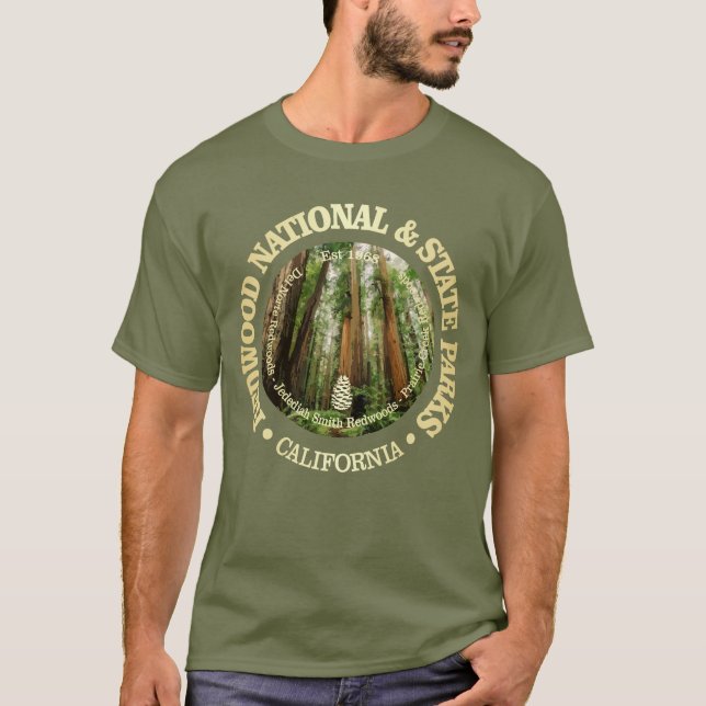 T-shirt Parcs nationaux et nationaux de Redwood (NP2) (Devant)