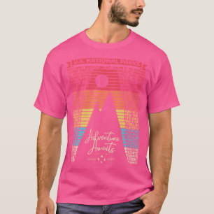T-shirt Parcs nationaux Liste Us Park Camping Vintage Rand