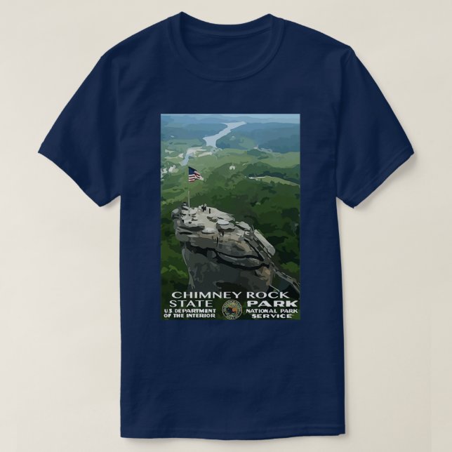 T-shirt Parcs vintages Chimney Rock (Design devant)