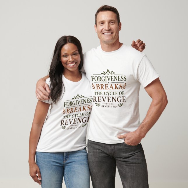 T-shirt Pardon Brise Le Cycle De La Vengeance Chrétienne (Unisexe)