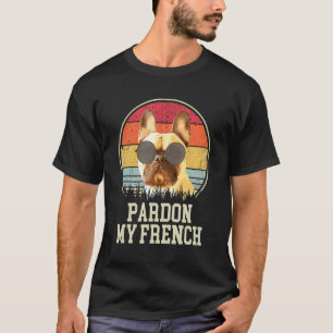T-shirt Pardon My French Retro French Bulchie