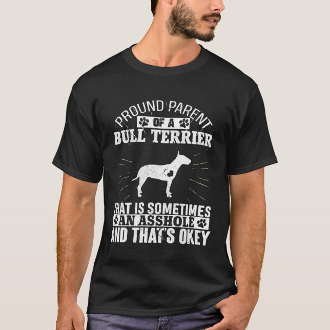 T-shirt Parent de Bull Terrier chien pour hommes femmes pa (Devant)