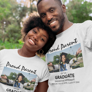 T-shirt Parent Fier De L'Etudiant Diplômé Photo