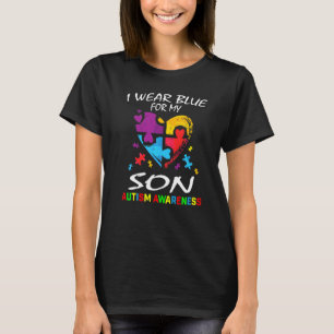 T-shirt Parents Maman Papa Je Porte Bleu Pour Mon Fils Sen