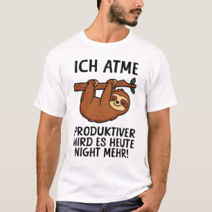 T-shirt Paresseux allemand drôle Je respire humour product