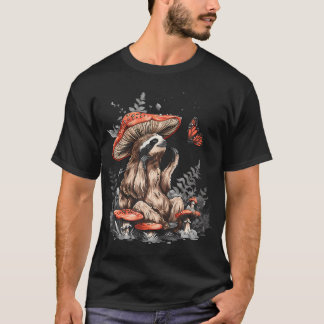 T-shirt Paresseux Animal Laziness Cottagecore Esthétique C