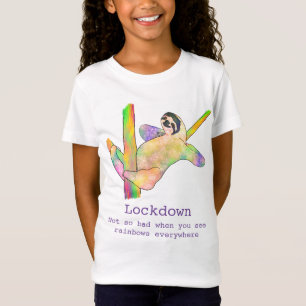 T-Shirt Paresseux arc-en-ciel drôle de couleur mignon verr