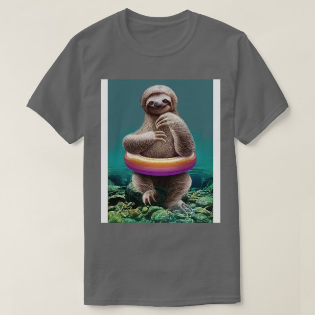 T-shirt paresseux avec bouée (Design devant)