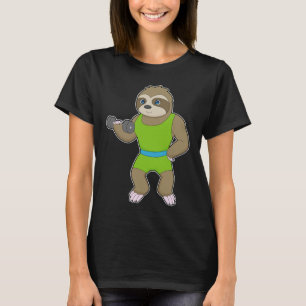 T-shirt Paresseux Bodybuilder Haltère Musculation