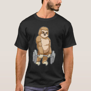 T-shirt Paresseux Bodybuilder Haltère Sports