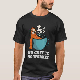 T-shirt Paresseux Café Matin Grouch Café Bureau à domicil