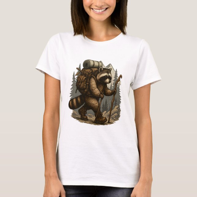 T-shirt Paresseux Camping Randonnée (Devant)