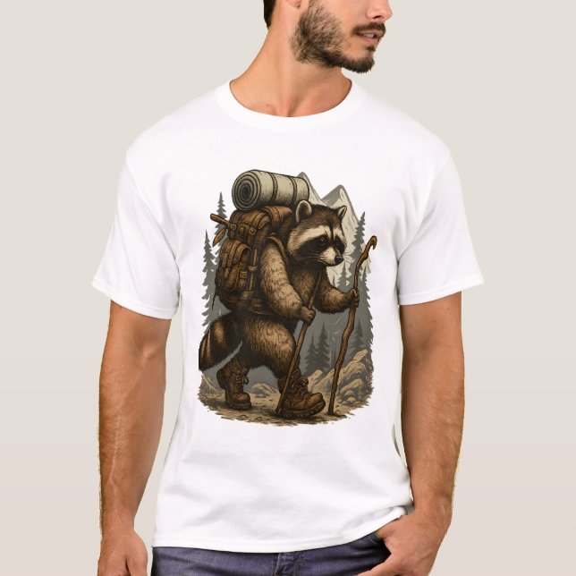 T-shirt Paresseux Camping Randonnée (Devant)