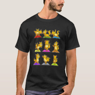 T-shirt Paresseux Chat Yoga Poses Gymnastique Ohm Battemen