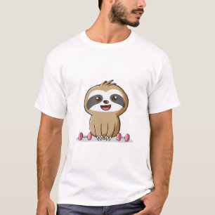 T-shirt Paresseux Chibi Mignon Workout � Drôle Animal de G