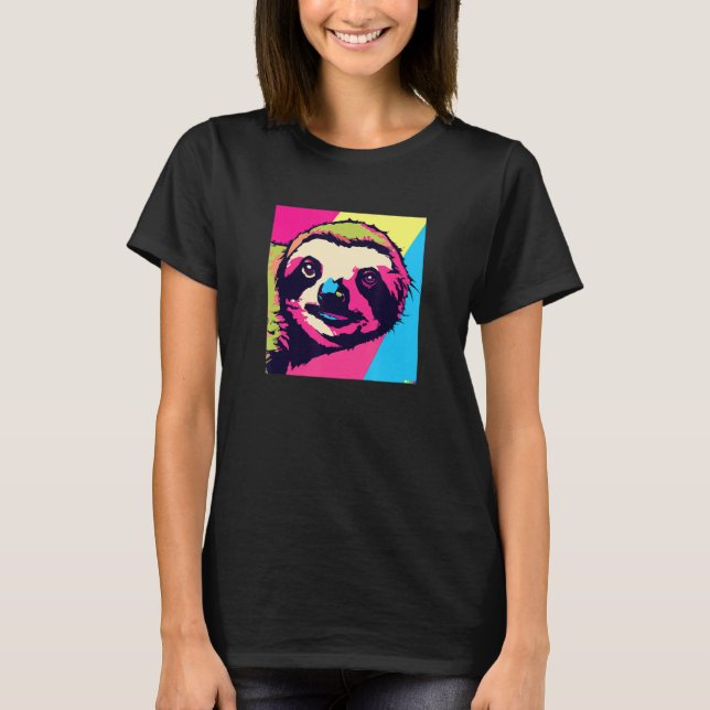 T-shirt Paresseux dans le style Pop (Devant)
