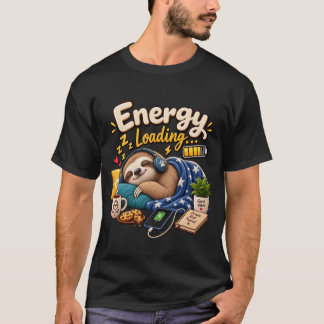 T-shirt Paresseux de chargement d'énergie Animal drôle en