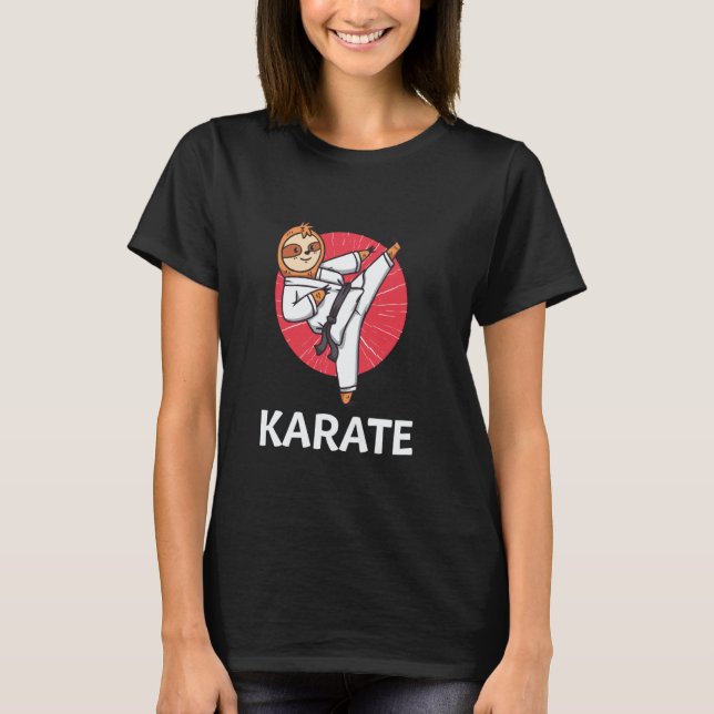T-shirt Paresseux de karaté drôle (Devant)