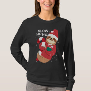 T-shirt Paresseux de Noël Joyeux Slothmas Lent Ho Ho  Pare