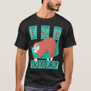 T-shirt Paresseux de science drôle je fais la sieste pério