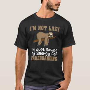 T-shirt Paresseux de wakeboardage drôle Lazy Sloth Watersk
