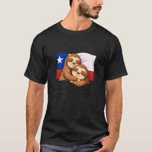 T-shirt Paresseux Drapeau Chilien Pyjama Soirée Pyjama Dor