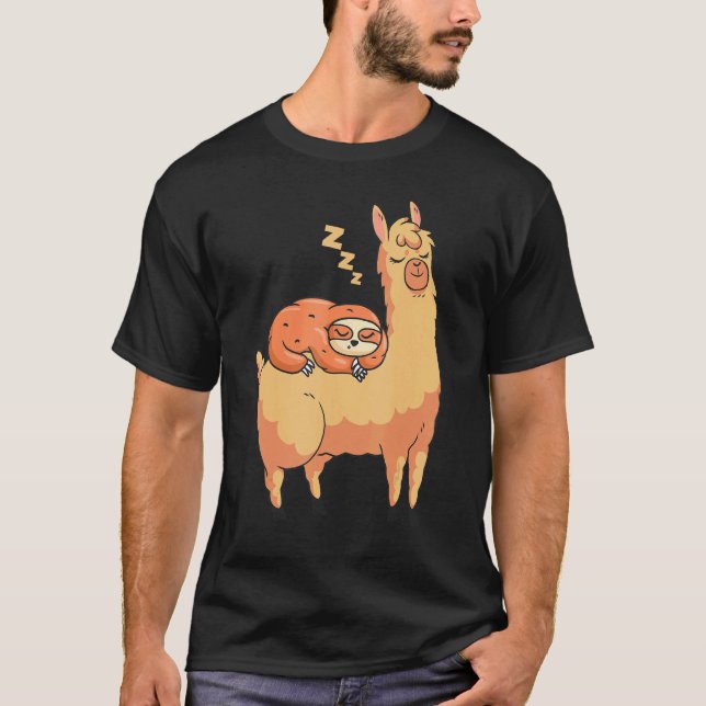 T-shirt Paresseux drôle d'alpaca (Devant)