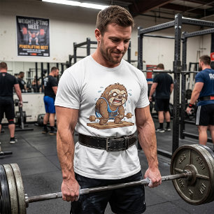 T-shirt Paresseux drôle haltérophile Gym Sports