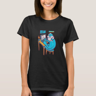 T-shirt Paresseux drôle indépendant travailleur freelance