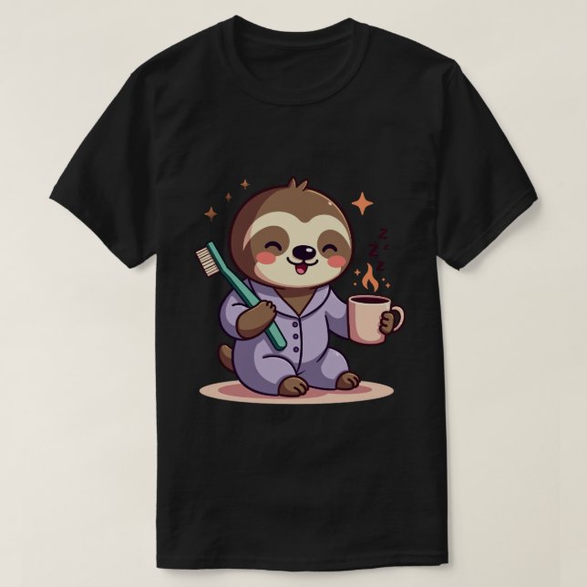 T-shirt Paresseux du matin (Design devant)
