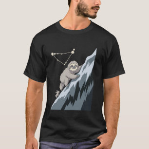 T-shirt Paresseux du zodiaque Capricorne grimpant aux étoi