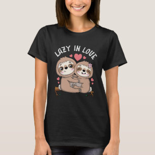 T-shirt Paresseux en amour Saint-Valentin paresseux anima
