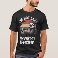 Paresseux Énergie Efficace Drôle Animal Rétro Sole