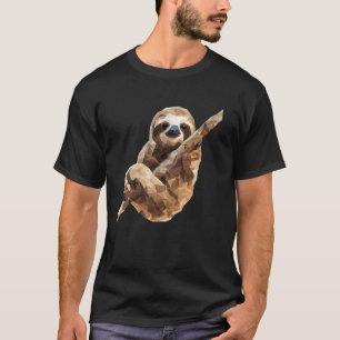 T-shirt Paresseux géométrique Art animal low poly