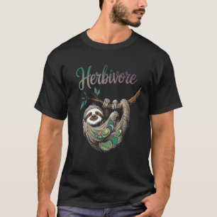 T-shirt Paresseux herbivore, animal vegan et mignon amusan