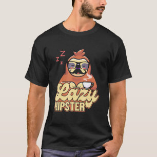 T-shirt Paresseux Hipster Sloth Moustache Libre Penseur Ur