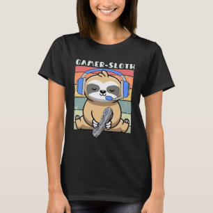 T-shirt Paresseux Joueur Vidéo Paresseux de Jeux Vidéo Gar